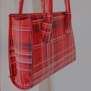 Red Plaid Mini Purse